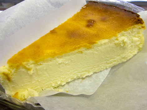 A classic slice of NY cheesecake in New York City. 