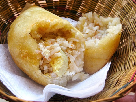 A crispy empanada de yuca from Doña Maria’s in Barichara, Colombia.