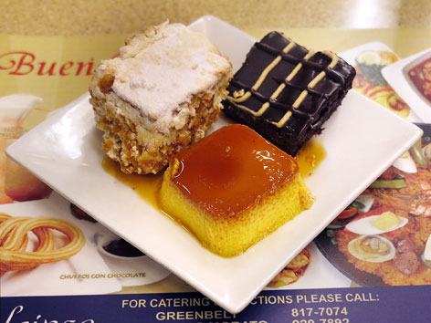 Leche flan and other desserts from Manila, the Philippines