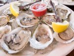 Long Island oysters on the half shell in Montauk, New York