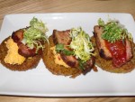 Fried green BLT from Yardbird Southern Table & Bar in Miami, Flordia. 