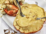 Sapateira recheada, a Portuguese stuffed-crab dish, from a popular seafood restaurant in Lisbon.