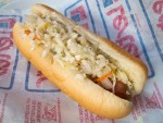 A steamie hot dog from La Banquise in Montreal, Canada. 